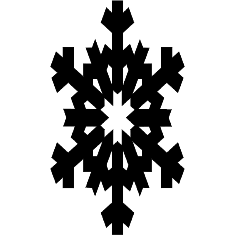 طرح دانه برف مناسب برای استفاده در دستگاه های cnc چوب و cnc لیزر - design snowflake dxf file