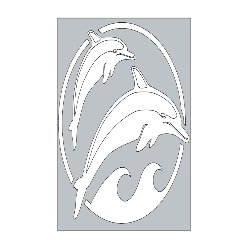 طرح دلفین ها مناسب برای استفاده در دستگاه های cnc چوب و cnc لیزر - dolphins dxf file
