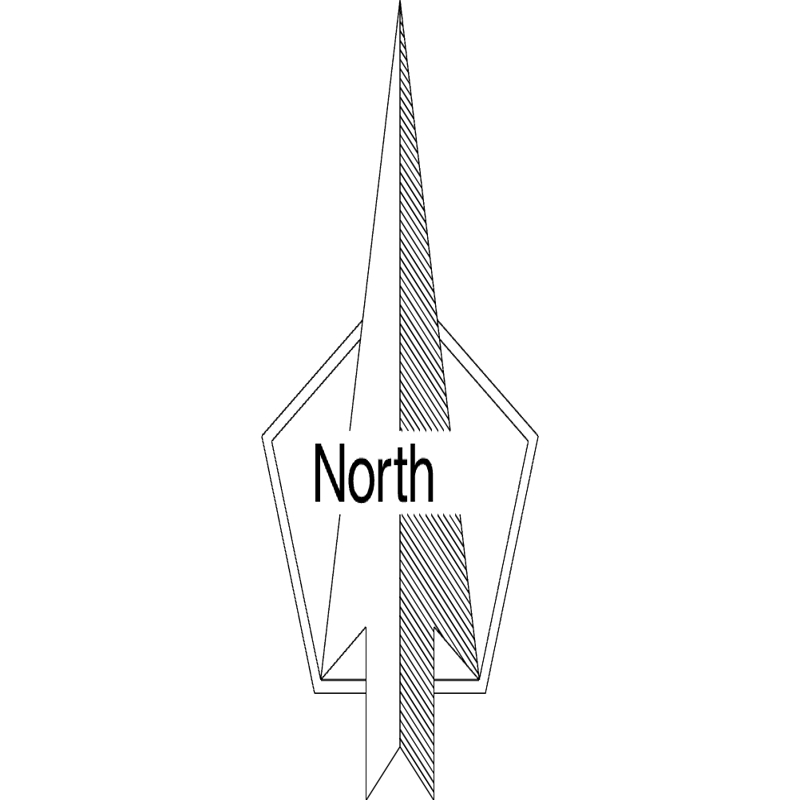 طرح فلش شمال مناسب برای استفاده در دستگاه های cnc چوب و cnc لیزر - north arrow dxf file