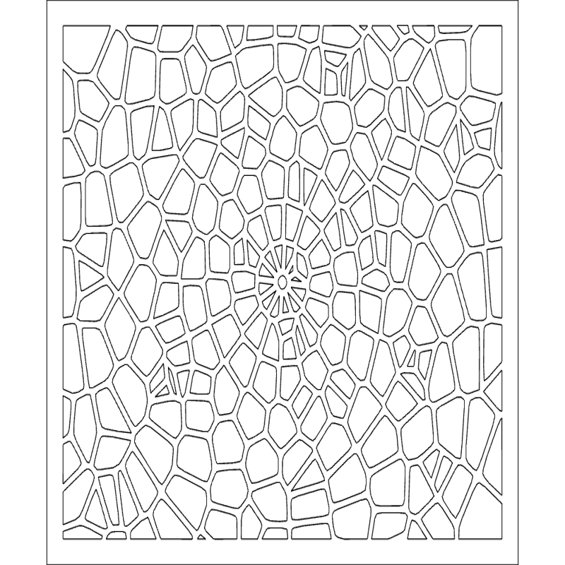 طرح ورونوی شماره ۲ مناسب برای استفاده در دستگاه های cnc چوب و cnc لیزر - voronoi pattern 2 dxf file