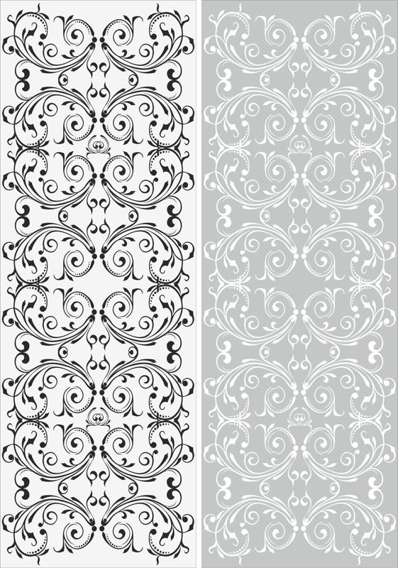 طرح گل سندبلاست چرخشی مناسب برای استفاده در دستگاه های cnc چوب و cnc لیزر - swirl floral sandblast pattern cdr file