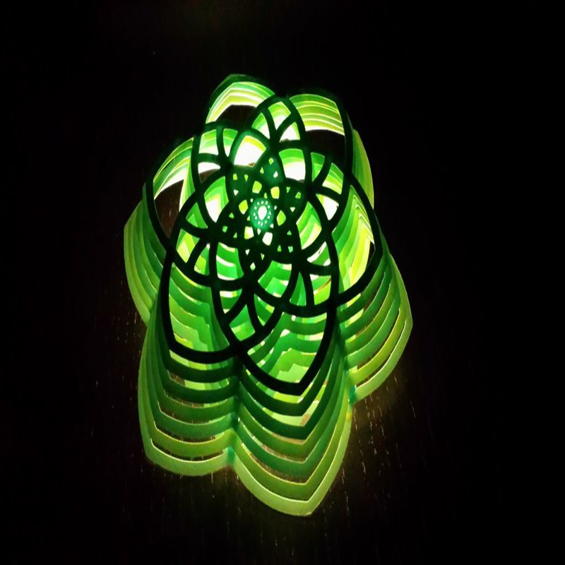 طرح چراغ مطالعه طرح گل مناسب برای استفاده در دستگاه های cnc چوب و cnc لیزر - flower light lamp cdr file