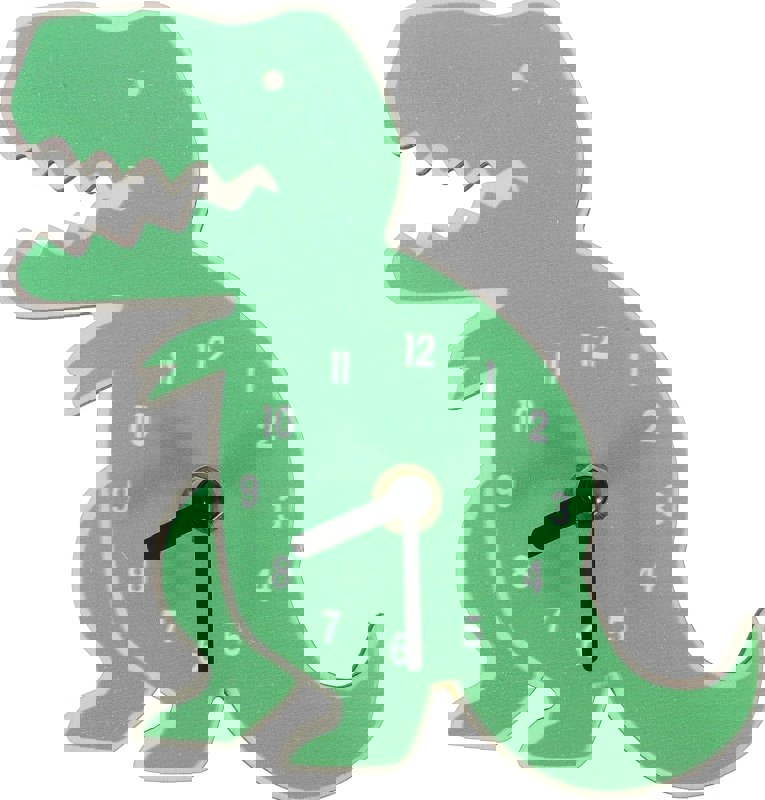 طرح ساعت دایناسور ، ساعت اتاق کودک، ساعت دیواری تزئینی زیبا مناسب برای استفاده در دستگاه های cnc چوب و cnc لیزر - laser cut dinosaur clock kids room clock cute decorative wall clock