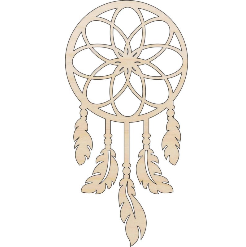 طرح گیرنده رویای مناسب برای استفاده در دستگاه های cnc چوب و cnc لیزر - laser cut dream catcher