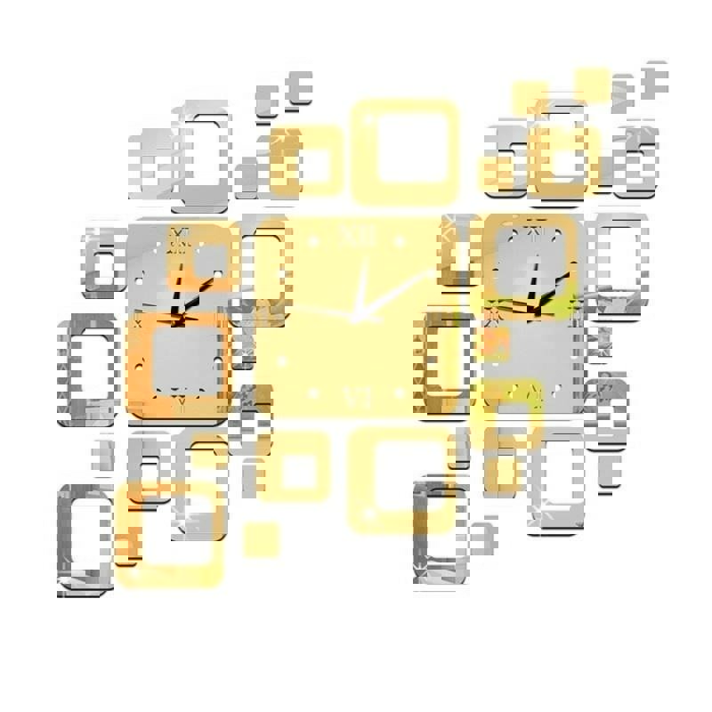 طرح ساعت دیواری سه بعدی طرح مدرن مناسب برای استفاده در دستگاه های cnc چوب و cnc لیزر - laser cut modern design 3d diy wall clock