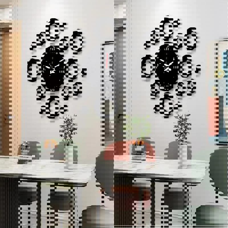 طرح ساعت دیواری دایره ای ، ساعت دیواری مدرن DIY مناسب برای استفاده در دستگاه های cnc چوب و cnc لیزر - laser cut circle wall clock modern diy wall clock