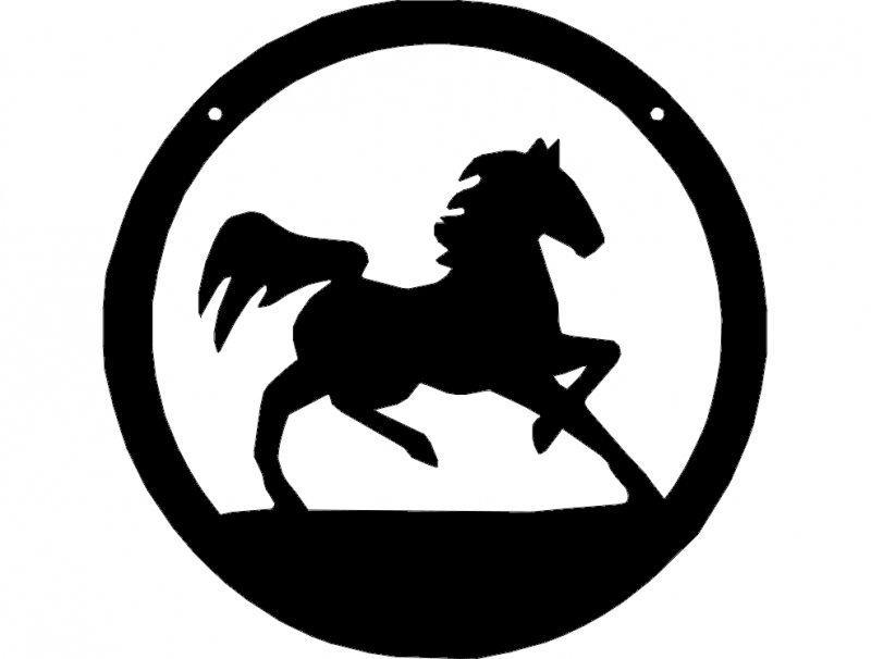طرح اسب شماره ۱ مناسب برای استفاده در دستگاه های cnc چوب و cnc لیزر - horse 1 dxf file