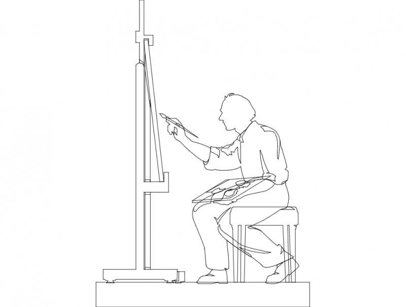 طرح هنرمند مناسب برای استفاده در دستگاه های cnc چوب و cnc لیزر - artist dxf file