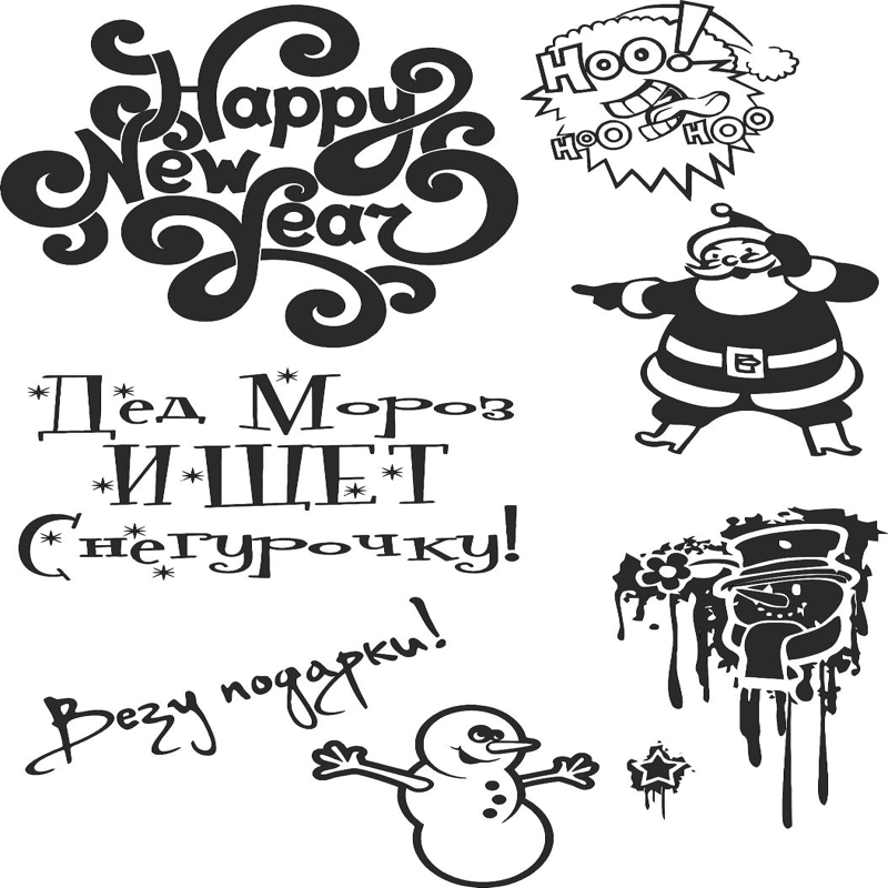 طرح مجموعه وکتور کریسمس مناسب برای استفاده در دستگاه های cnc چوب و cnc لیزر - christmas vector set cdr file
