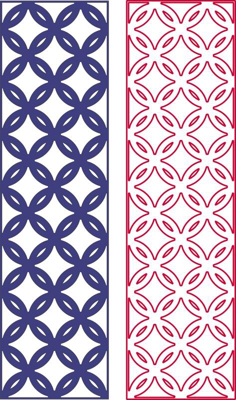 طرح هندسی بدون درز مناسب برای استفاده در دستگاه های cnc چوب و cnc لیزر - geometric seamless pattern dxf file