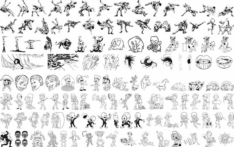 طرح وکتور کشتی‌گیران جودو مناسب برای استفاده در دستگاه های cnc چوب و cnc لیزر - judo wrestlers vector pack cdr file