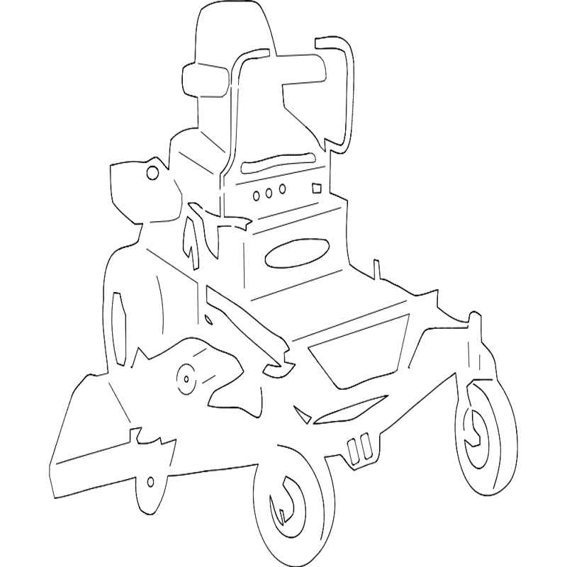 طرح ماشین چمن زنی صفر دور مناسب برای استفاده در دستگاه های cnc چوب و cnc لیزر - zero turn mower dxf file