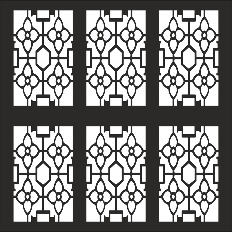 طرح مشبک تزئینی مشبک مناسب برای استفاده در دستگاه های cnc چوب و cnc لیزر - decorative grille pattern cdr file