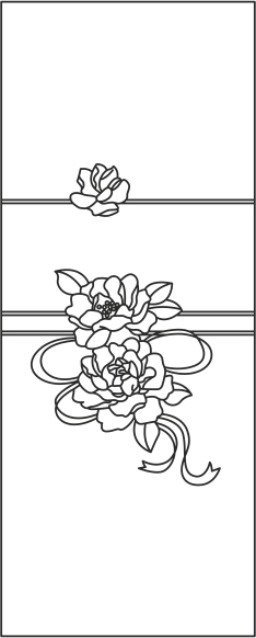 طرح درب کمد لباس با طرح گل مناسب برای استفاده در دستگاه های cnc چوب و cnc لیزر - wardrobe door with floral design cdr file