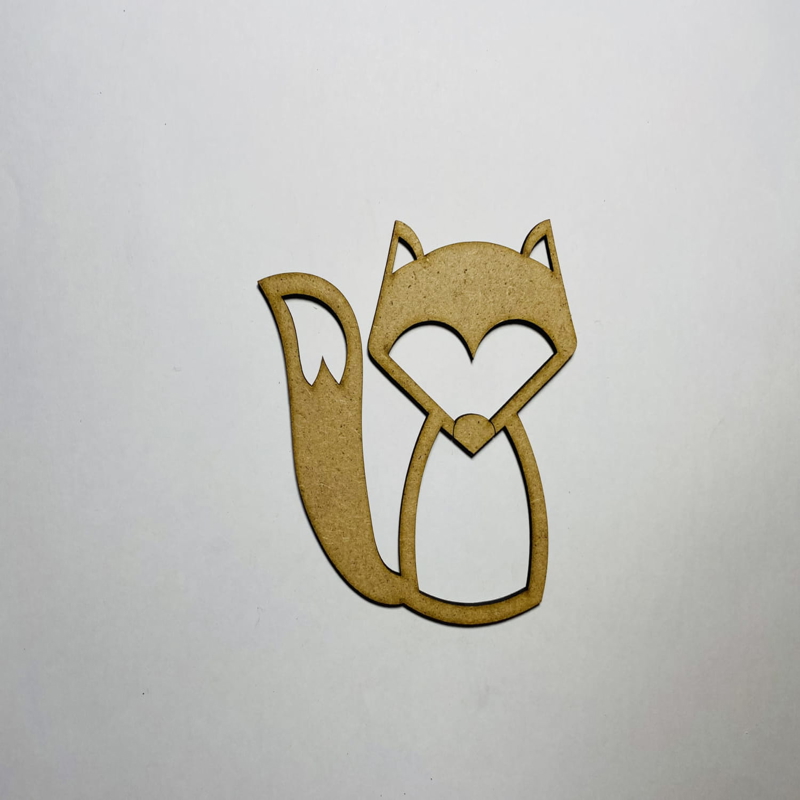 طرح روباه چوبی برای کاردستی مناسب برای استفاده در دستگاه های cnc چوب و cnc لیزر - laser cut wooden fox shape for crafts cdr file