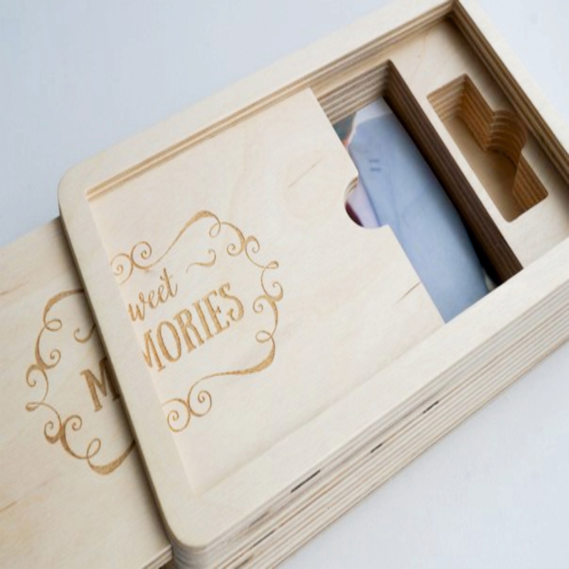 طرح جعبه کادو عروسی مدل usb مناسب برای استفاده در دستگاه های cnc چوب و cnc لیزر - laser cut wedding usb presentation box cdr file
