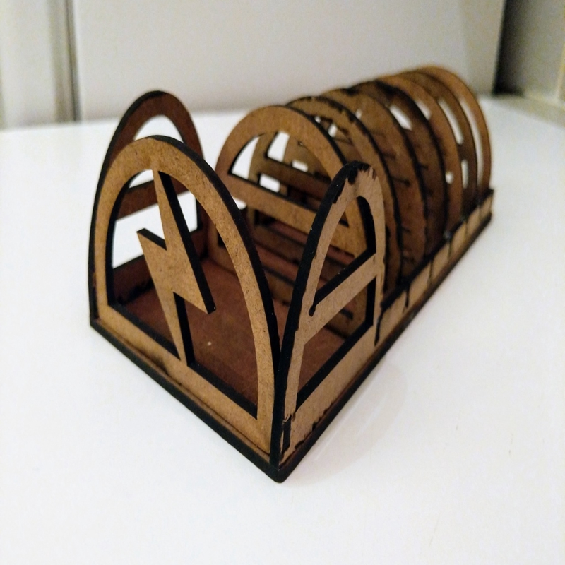 طرح پایه باتری ۱۸۶۵۰ مناسب برای استفاده در دستگاه های cnc چوب و cnc لیزر - laser cut 18650 battery pack stand cdr file