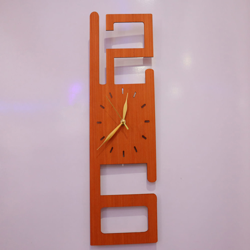 طرح ساعت دیواری چوبی مدرن مناسب برای استفاده در دستگاه های cnc چوب و cnc لیزر - laser cut modern wood wall clock cdr file