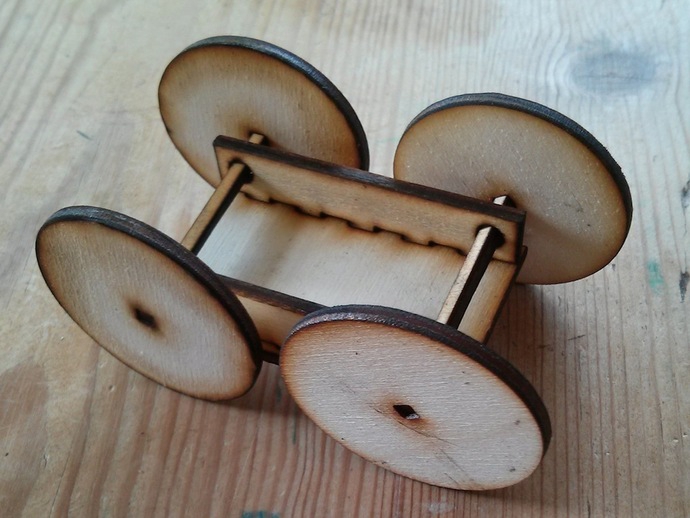 طرح گاری ساده مناسب برای استفاده در دستگاه های cnc چوب و cnc لیزر - simple laser cut cart svg file