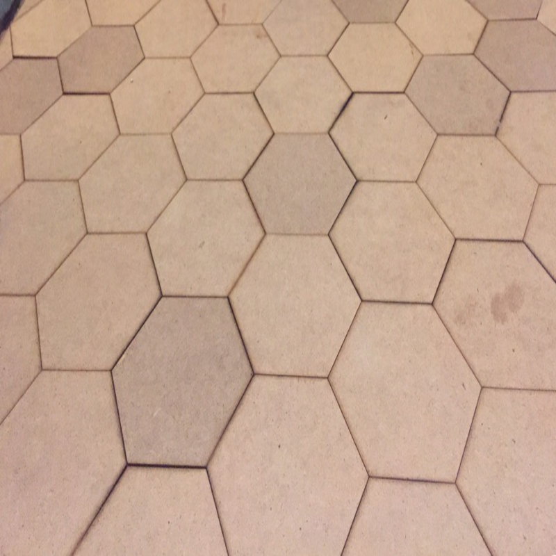 طرح کفپوش لانه زنبوری چوبی مناسب برای استفاده در دستگاه های cnc چوب و cnc لیزر - laser cut wooden honeycomb floor cdr file