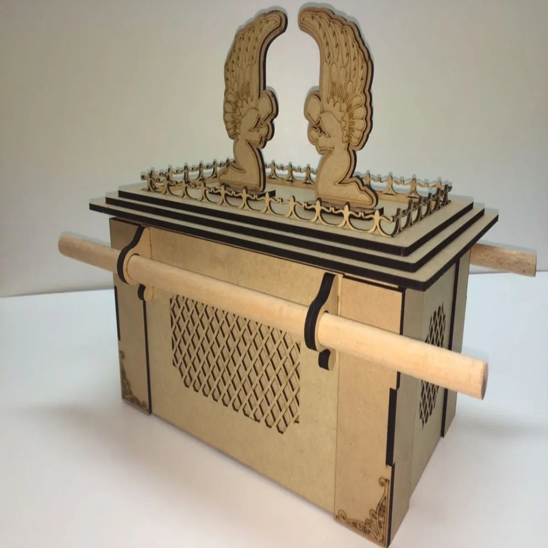 طرح سه بعدی صندوق عهد مناسب برای استفاده در دستگاه های cnc چوب و cnc لیزر - laser cut ark of the covenant 3mm cdr file