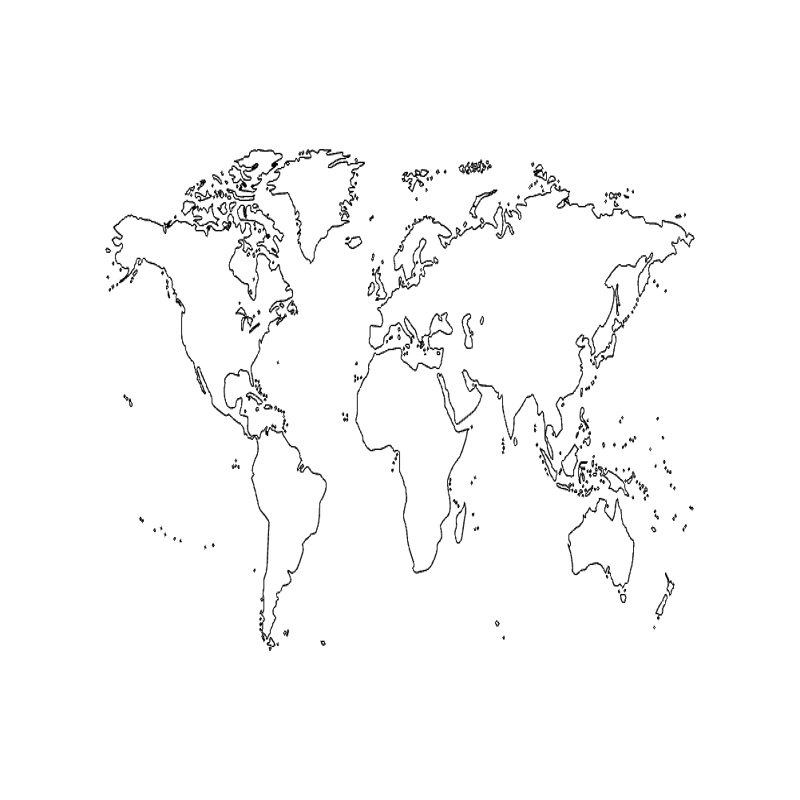 طرح نقشه جهان مناسب برای استفاده در دستگاه های cnc چوب و cnc لیزر - world map dxf file