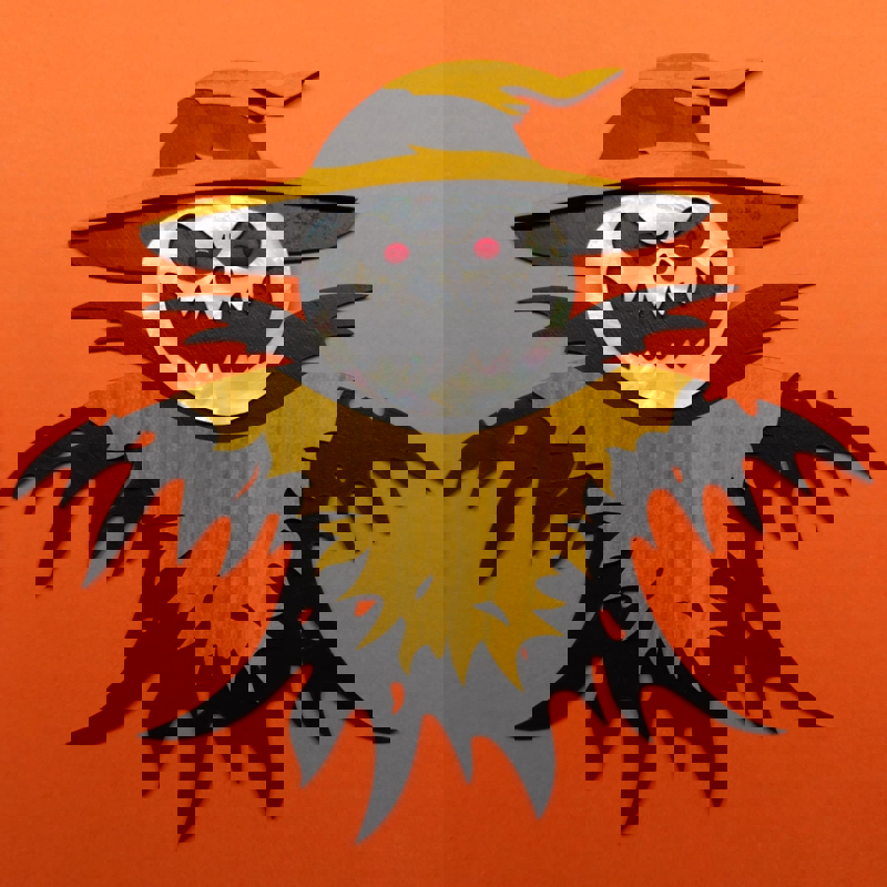 طرح دکور هالووین غول بامزه مناسب برای استفاده در دستگاه های cnc چوب و cnc لیزر - laser cut cute ghoul halloween decor svg file