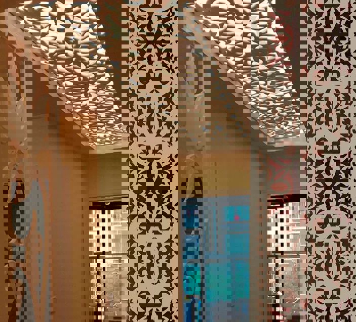 طرح جالی برای دکوراسیون داخلی منزل مناسب برای استفاده در دستگاه های cnc چوب و cnc لیزر - laser cut home interior jali design pattern svg file