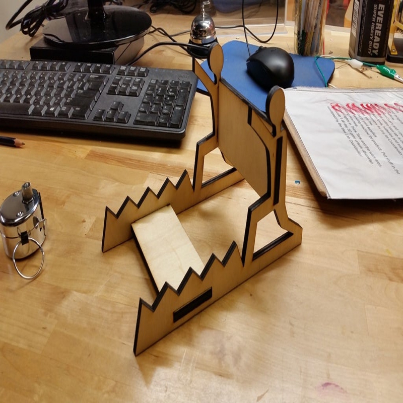 طرح پایه آیپد مناسب برای استفاده در دستگاه های cnc چوب و cnc لیزر - laser cut ipad stand ai file