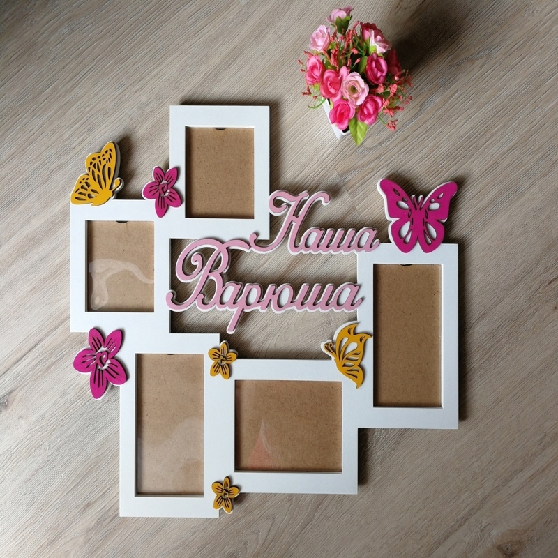 طرح قاب عکس چوبی طرح دیوار مناسب برای استفاده در دستگاه های cnc چوب و cnc لیزر - laser cut wood wal photo frame set cdr file