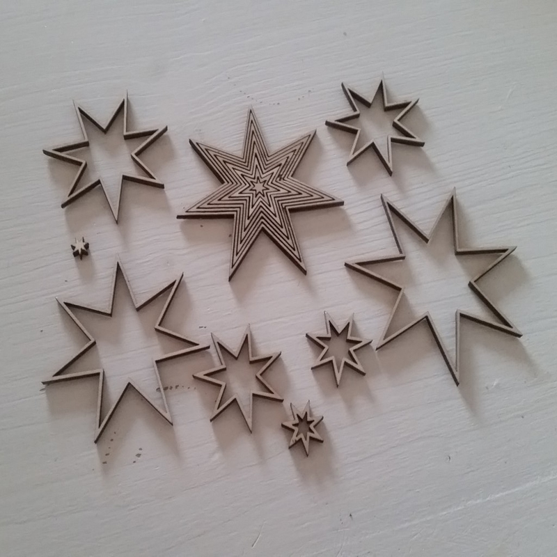 طرح ستاره کریسمس مناسب برای استفاده در دستگاه های cnc چوب و cnc لیزر - laser cut christmas star decor svg file