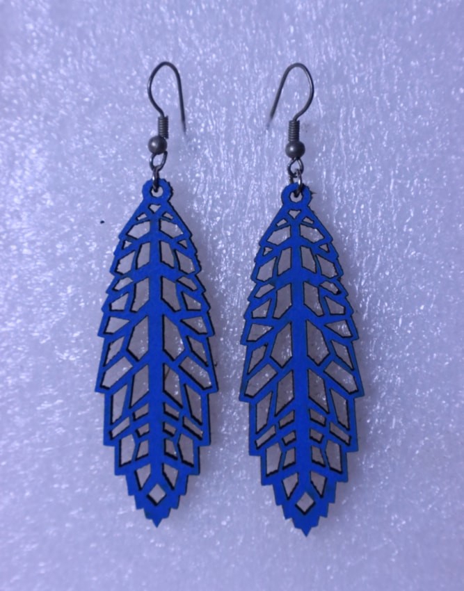 طرح گوشواره آویز چوبی مناسب برای استفاده در دستگاه های cnc چوب و cnc لیزر - laser cut wood pendant earrings dxf file