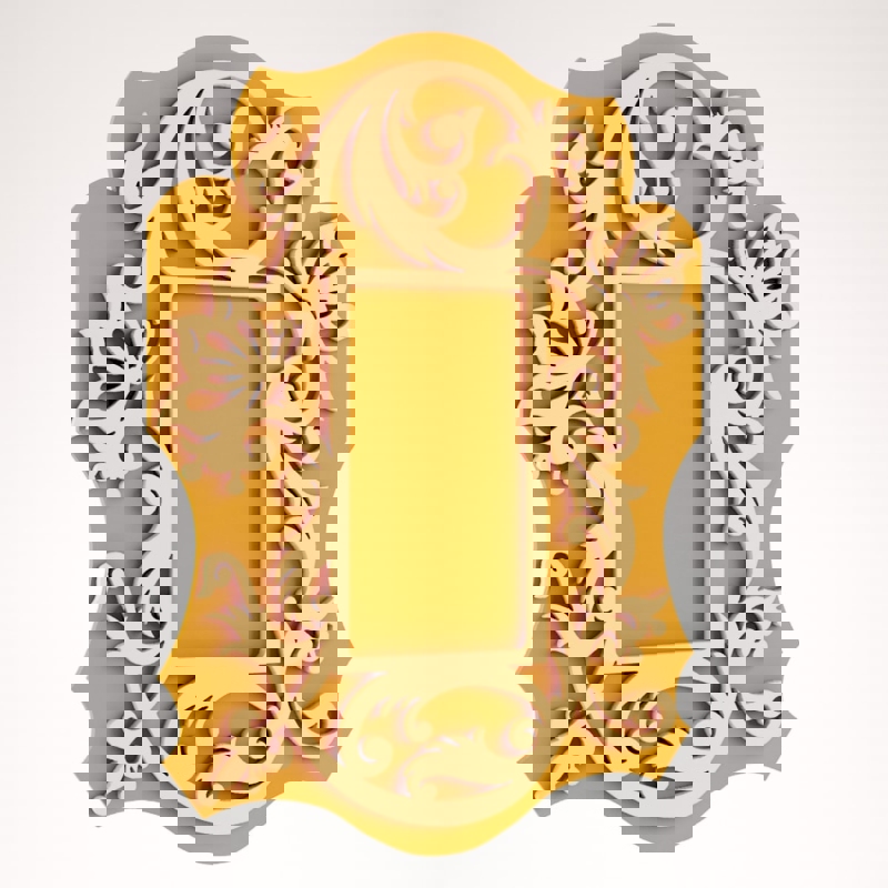 طرح قاب دیواری برای دکوراسیون منزل مناسب برای استفاده در دستگاه های cnc چوب و cnc لیزر - laser cut wall frame home decor dxf file