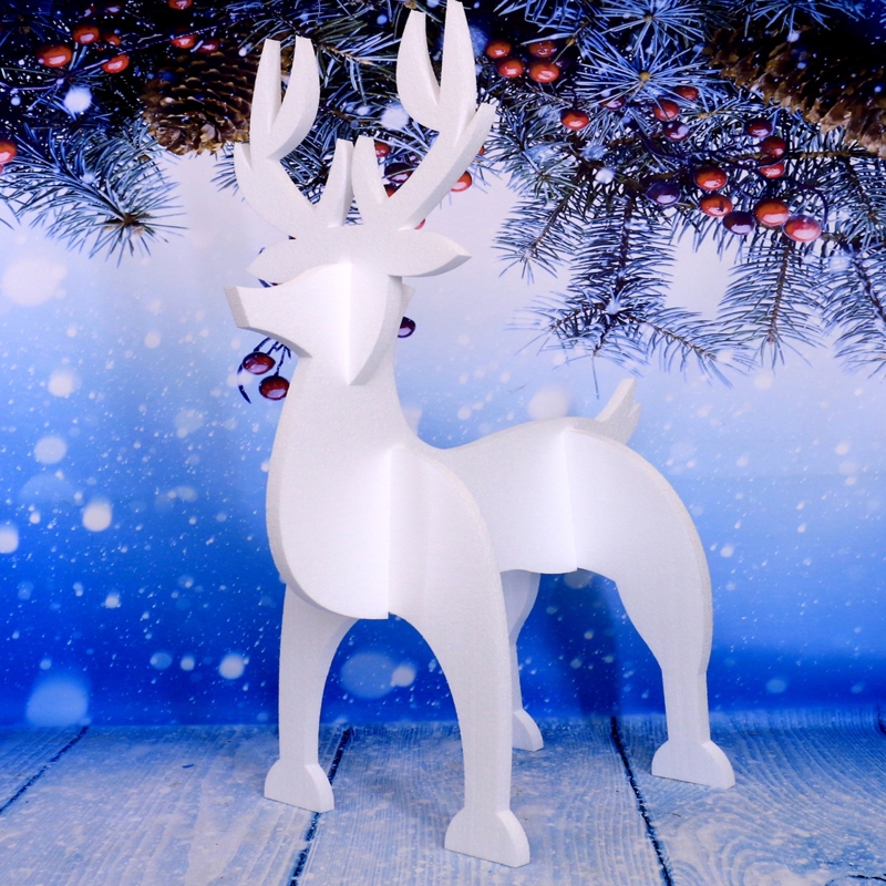 طرح گوزن شمالی برای تزیین کریسمس مناسب برای استفاده در دستگاه های cnc چوب و cnc لیزر - laser cut reindeer christmas decoration cdr file
