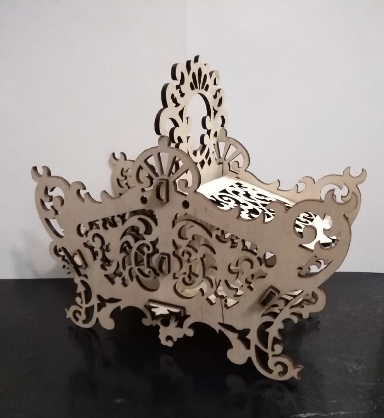 طرح جعبه پروانه تزئینی سبد آبنبات مناسب برای استفاده در دستگاه های cnc چوب و cnc لیزر - laser cut decorative butterfly box candy basket cdr file