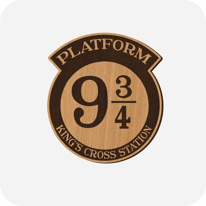 طرح هری پاتر مدل پلتفرم 934 مناسب برای استفاده در دستگاه های cnc چوب و cnc لیزر - laser cut harry potter platform 9 34 cdr file
