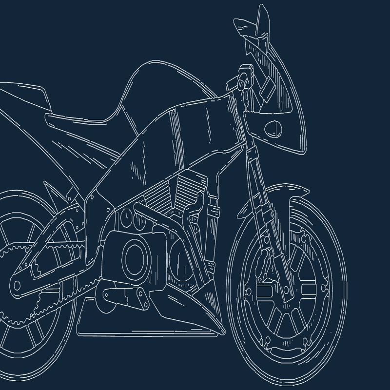 طرح موتورسیکلت مبارز خیابانی مناسب برای استفاده در دستگاه های cnc چوب و cnc لیزر - motocycle bike street fighter dxf file