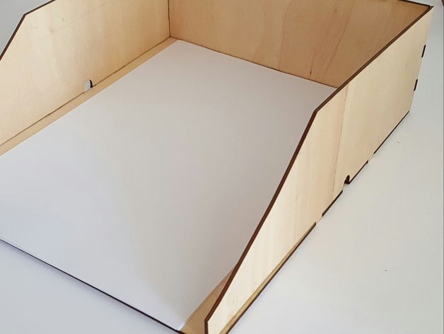 طرح سینی کاغذ A4 مناسب برای استفاده در دستگاه های cnc چوب و cnc لیزر - laser cut paper tray a4 ai file