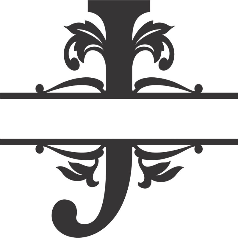 طرح فونت رگال اسپلیت j مناسب برای استفاده در دستگاه های cnc چوب و cnc لیزر - regal split font j dxf file