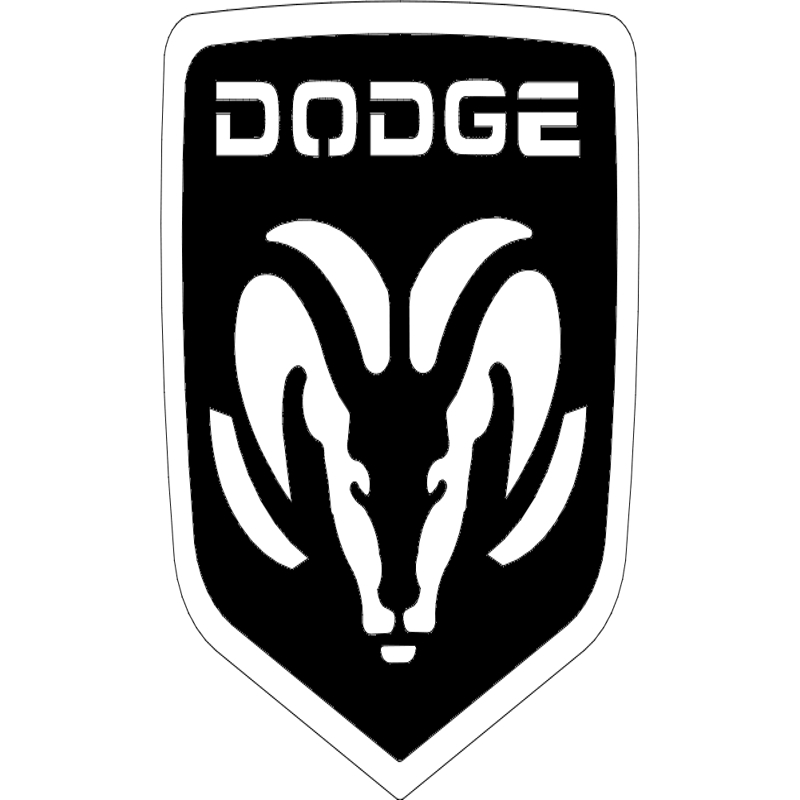 طرح لوگوی سگ مناسب برای استفاده در دستگاه های cnc چوب و cnc لیزر - dogde logo dxf file