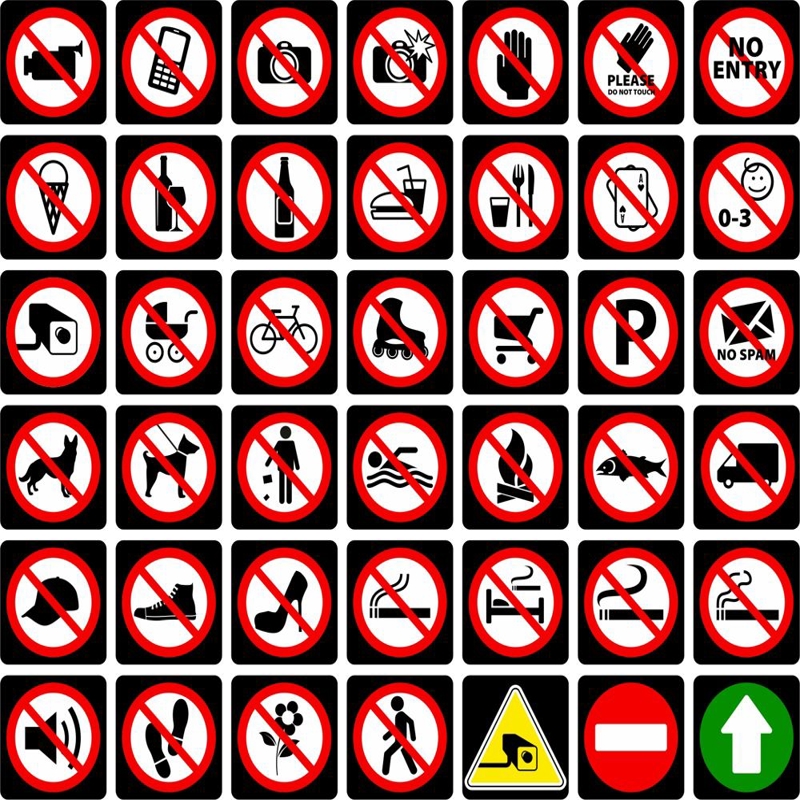 طرح فایل وکتور علائم و نشانه‌ها ( ) مناسب برای استفاده در دستگاه های cnc چوب و cnc لیزر - sign vector pack cdr file