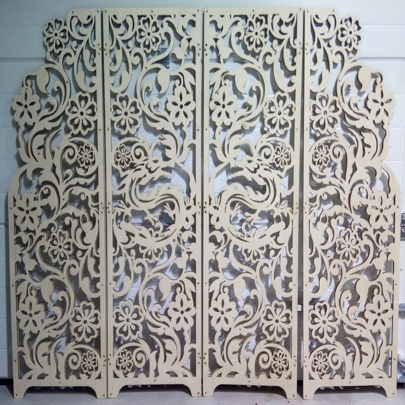 طرح فایل وکتور پرده تزئینی عروسی مناسب برای استفاده در دستگاه های cnc چوب و cnc لیزر - decorative wedding screen vector cdr file
