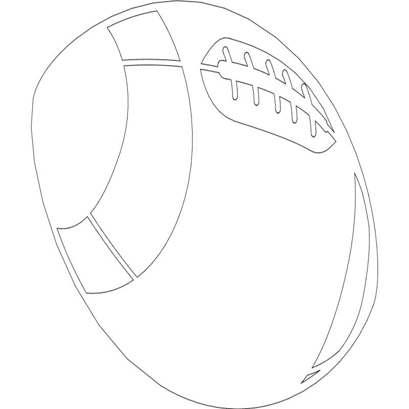 طرح توپ فوتبال آمریکایی مناسب برای استفاده در دستگاه های cnc چوب و cnc لیزر - american football ball dxf file