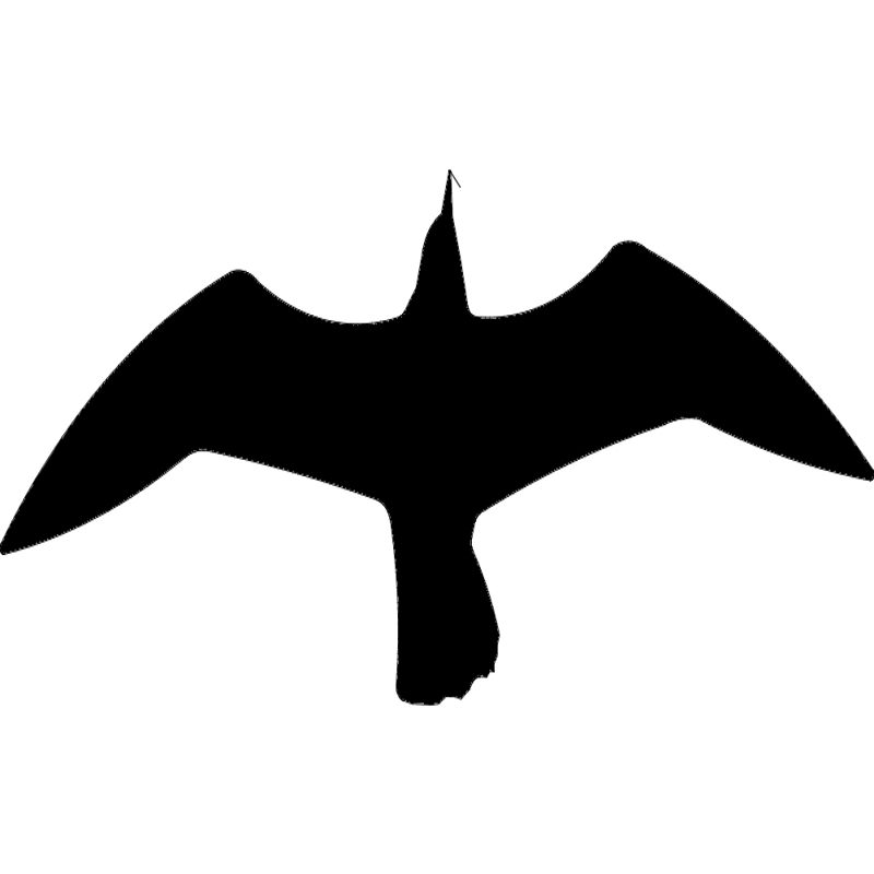 طرح مرغ دریایی (سیلوئت) مناسب برای استفاده در دستگاه های cnc چوب و cnc لیزر - seagul silhouette dxf file