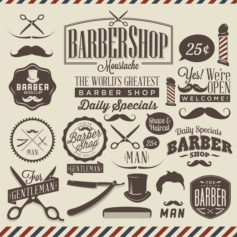 طرح وکتور آرایشگاه زنانه مناسب برای استفاده در دستگاه های cnc چوب و cnc لیزر - barbershop vector design cdr file