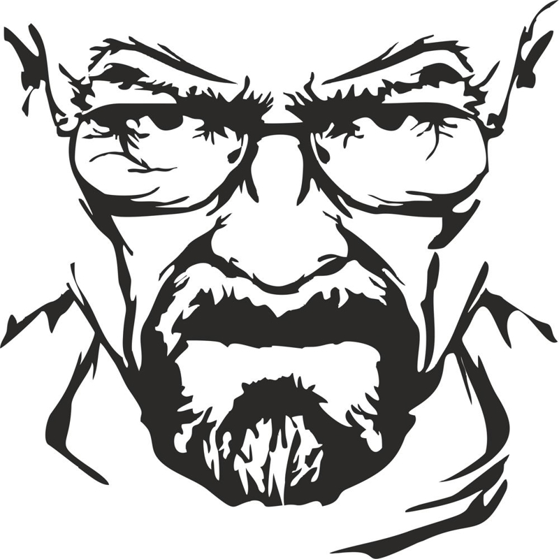 طرح وکتور هایزنبرگ بریکینگ بد مناسب برای استفاده در دستگاه های cnc چوب و cnc لیزر - breaking bad heisenberg vector cdr file