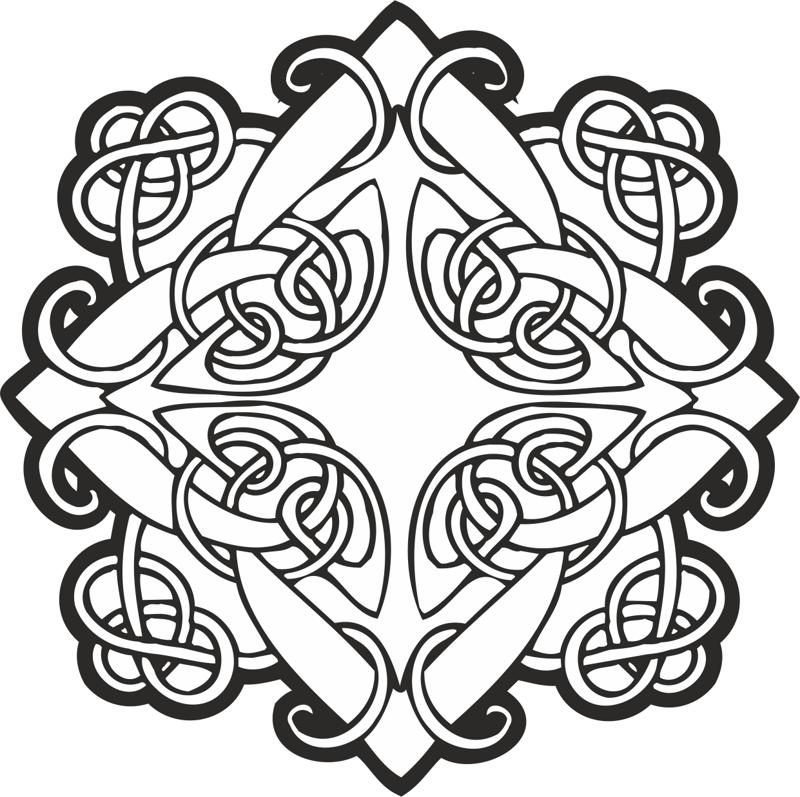 طرح وکتور تزئینات سلتیک مناسب برای استفاده در دستگاه های cnc چوب و cnc لیزر - celtic ornament vector cdr file
