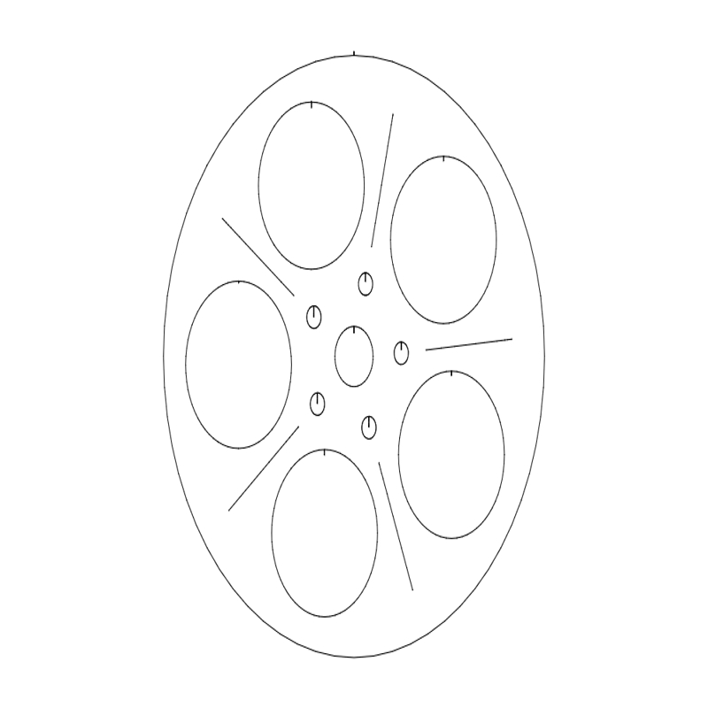 طرح حلقه نهایی مناسب برای استفاده در دستگاه های cnc چوب و cnc لیزر - final reel dxf file