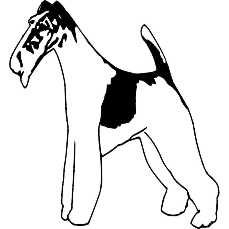 طرح سگ سیمی فاکس تریر ۲ مناسب برای استفاده در دستگاه های cnc چوب و cnc لیزر - wire fox terrier 2 dxf file
