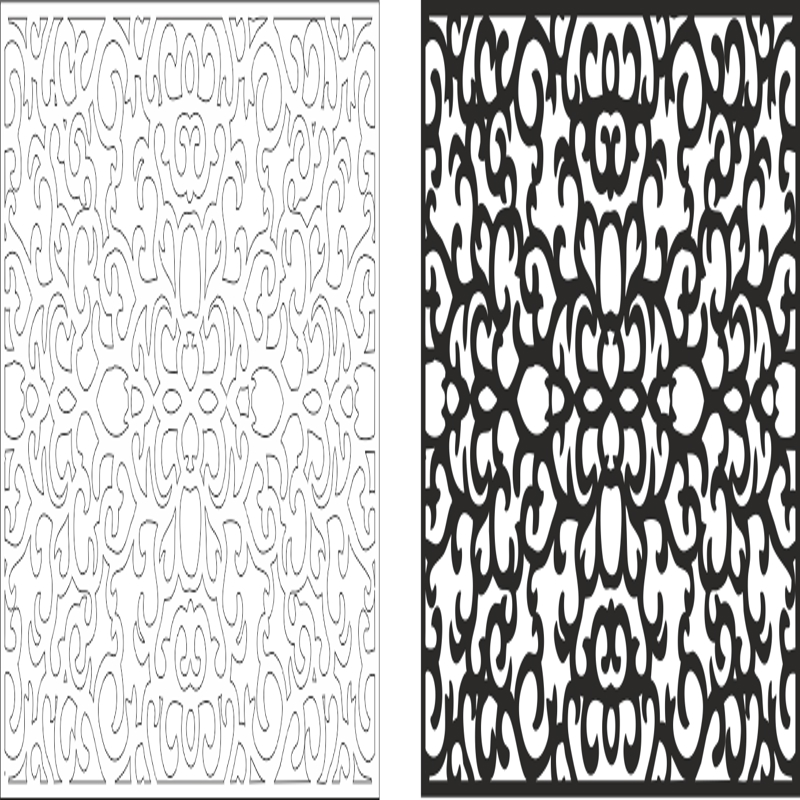 طرح وکتور هنری مناسب برای استفاده در دستگاه های cnc چوب و cnc لیزر - laser cut vector art cdr file